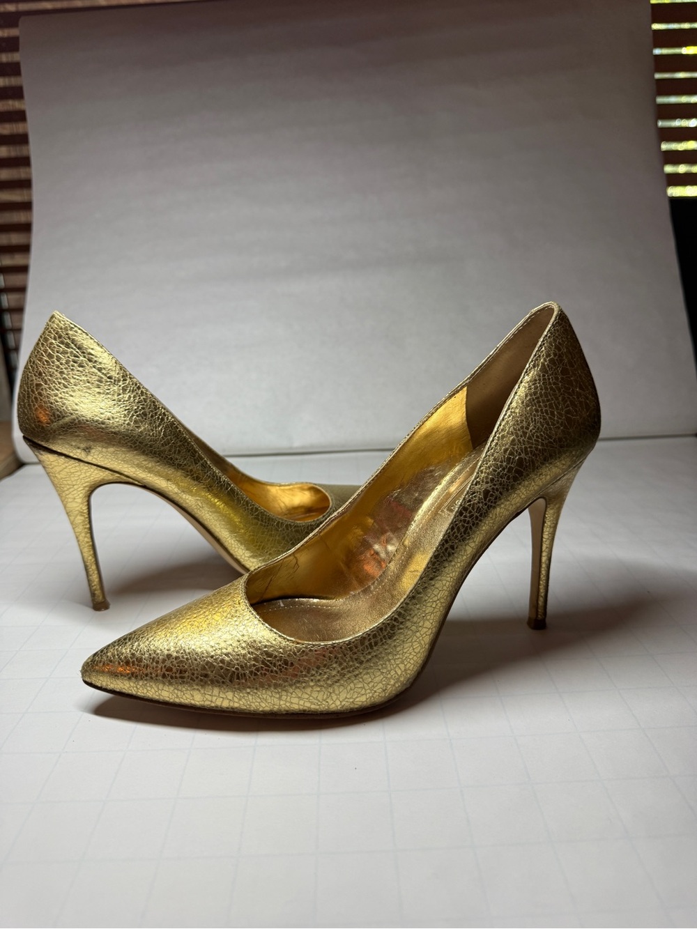 BCBGeneration Metallic Gold Pointed-Toe Stilettos
